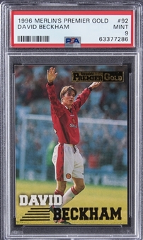 1997 Merlins Premier Gold #92 David Beckham - PSA MINT 9